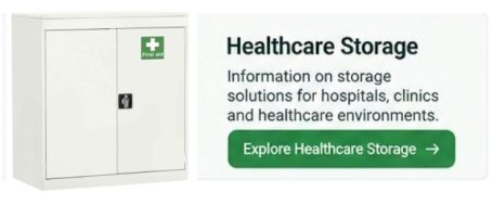 Healthcare Storage Healthcare storage cupboard for hospitals, clinics and healthcare environments