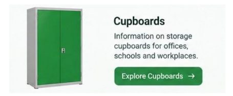 Cupboards Green steel storage cupboard for workplace and office storage