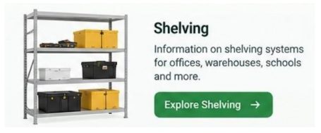 Shelving Industrial shelving for office, warehouse and workplace storage
